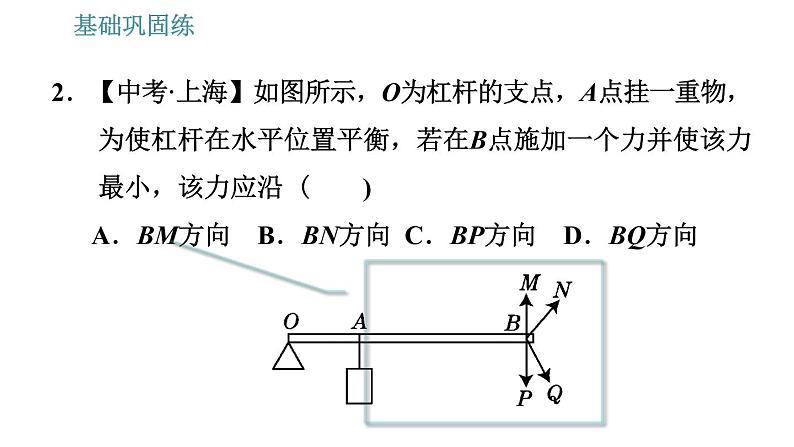 沪科版八年级下册物理课件 第10章 10.1.2   杠杆平衡条件的应用第7页