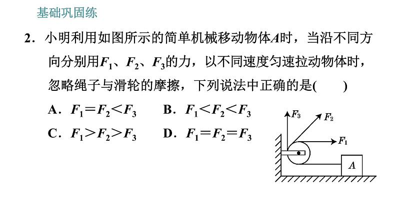 沪科版八年级下册物理课件 第10章 10.2.1   定滑轮与动滑轮第8页