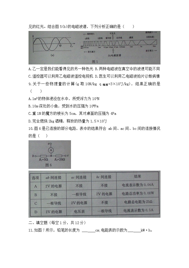 2020年山东省济宁市初中学业水平考试物理试题（word版）03