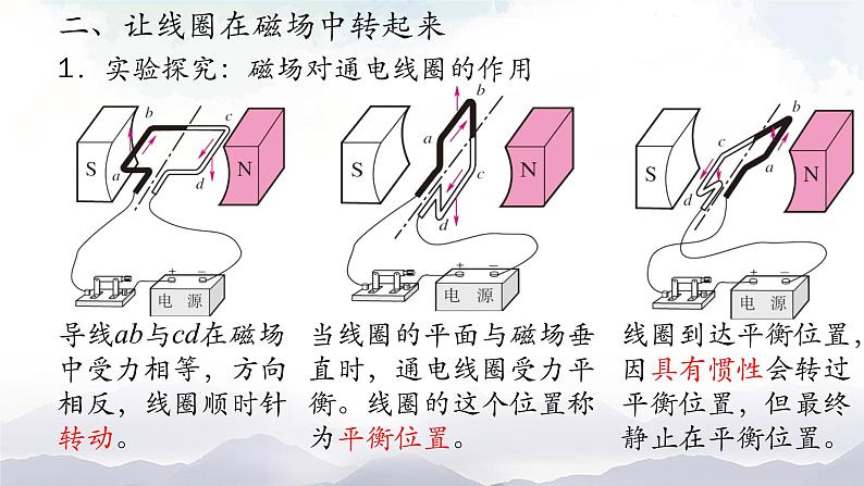 教科版九年级物理上册8.2磁场对电流的作用 课件+课时总结测试07