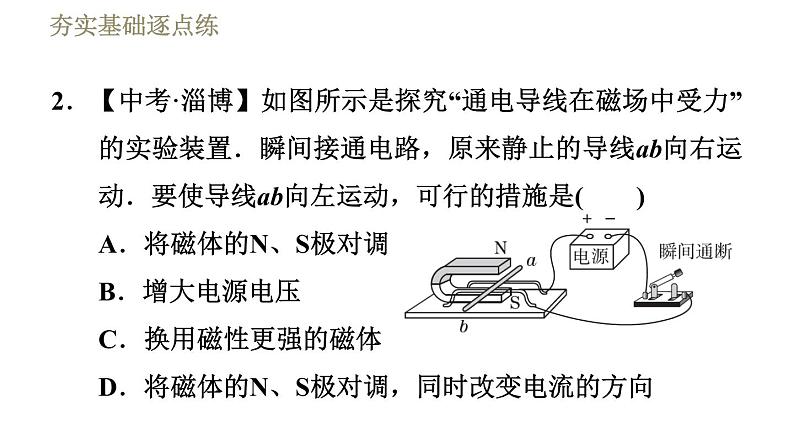 苏科版九年级下册物理课件 第16章 16.3磁场对电流的作用　电动机005