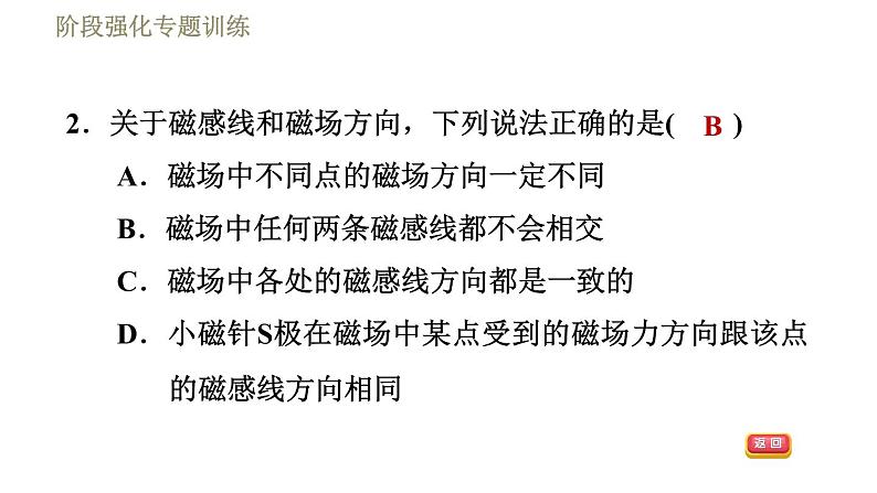 苏科版九年级下册物理课件 第16章 16.1阶段强化专题训练  专训2  磁感线和地磁场005