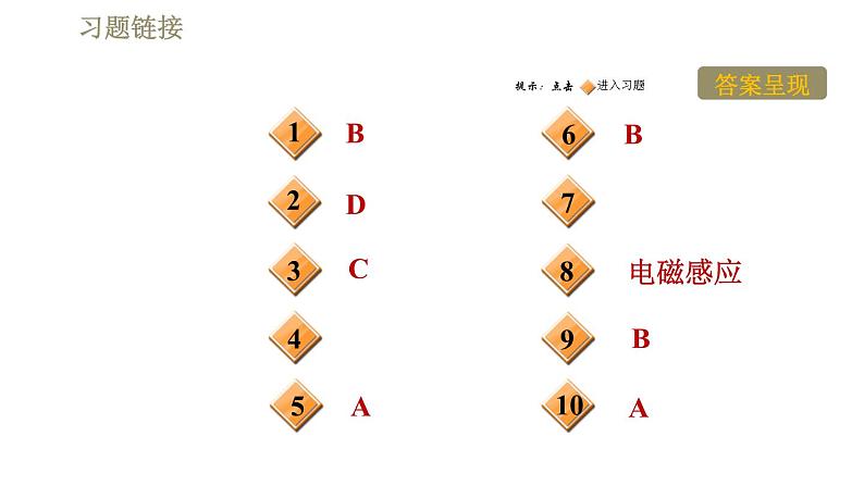 人教版九年级下册物理习题课件 第20章20.5磁生电02