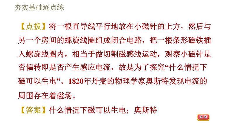 人教版九年级下册物理习题课件 第20章20.5磁生电08
