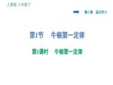 人教版八年级下册物理课件 第8章 8.1.1    牛顿第一定律