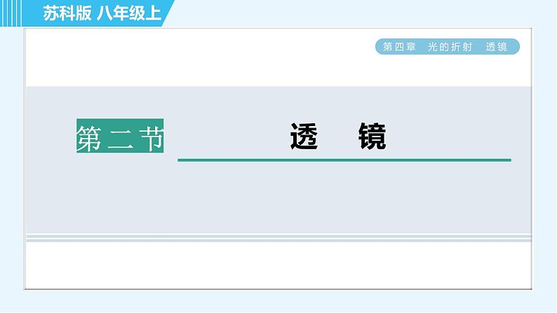 苏科版八年级上册物理习题课件 第4章 4.2透   镜第1页