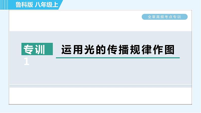 鲁科版八年级上册物理习题课件 第3章 全章高频考点专训 专训1 运用光的传播规律作图01