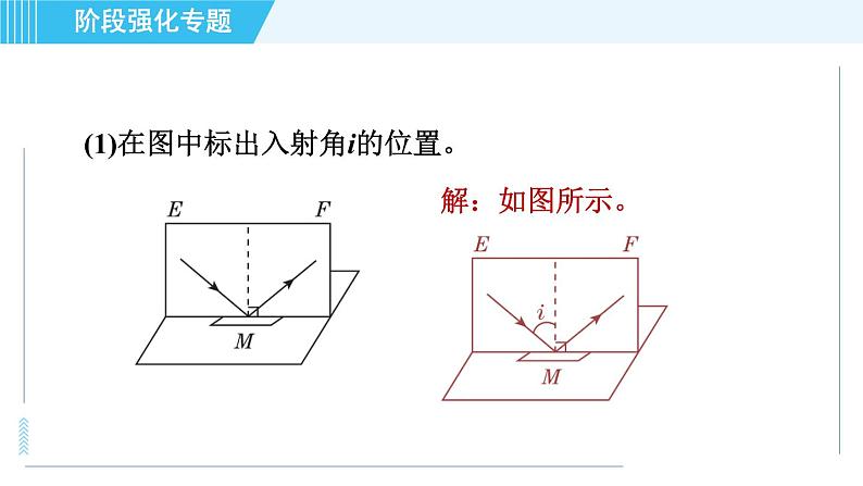 鲁科版八年级上册物理习题课件 第3章 阶段强化专题（三） 专训1 探究光的反射定律04