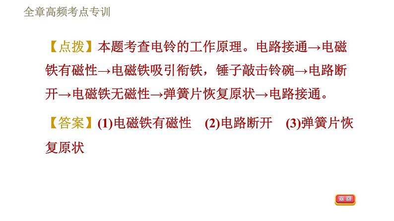 沪粤版九年级下册物理习题课件 第16章 全章专训电磁应用第4页