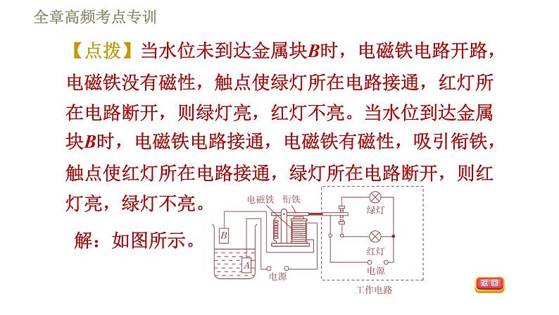 沪粤版九年级下册物理习题课件 第16章 全章专训电磁应用第7页