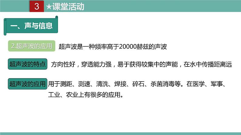 2021-2022学年人教版八年级物理上册精品课件课时2.3  声的利用（含内嵌式素材）第8页