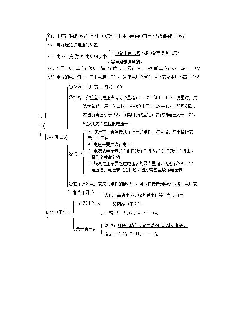 2020中考人教版物理 专题复习 教案：电压电阻复习(1)02