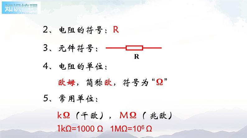 苏科版九年级物理14.1 电阻 课件+同步练习06