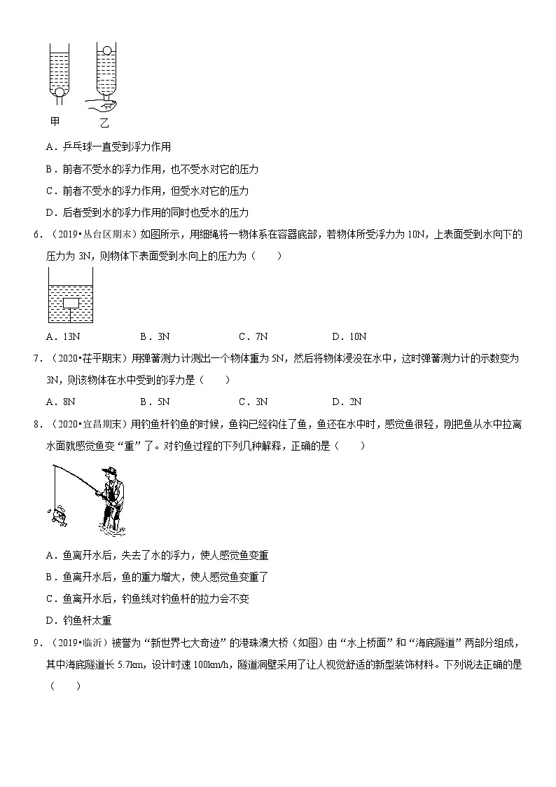 试卷专题15 浮力-2020-2021学年八年级物理下册期末考试总复习热点题型抢先练（人教版）（原卷+解析卷）02
