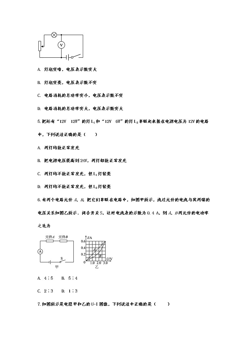 2021年中考物理一轮复习基础提升卷——电功率试卷02