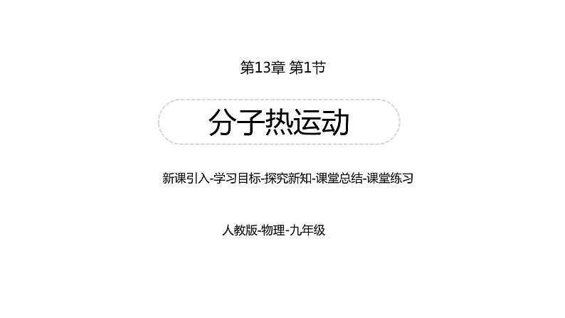 2021-2022学年人教版九年级物理13.1分子热运动  同步课件01