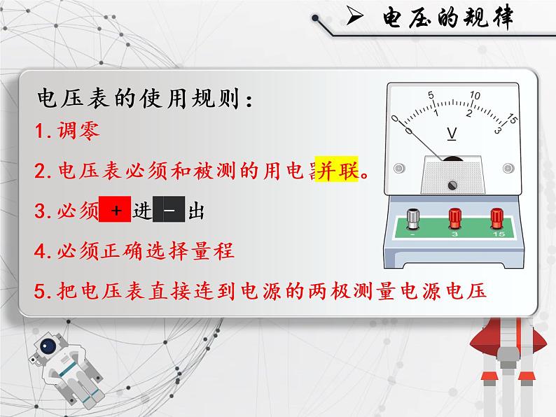 人教版九年级《串并联电路中电压的规律》课件第1页