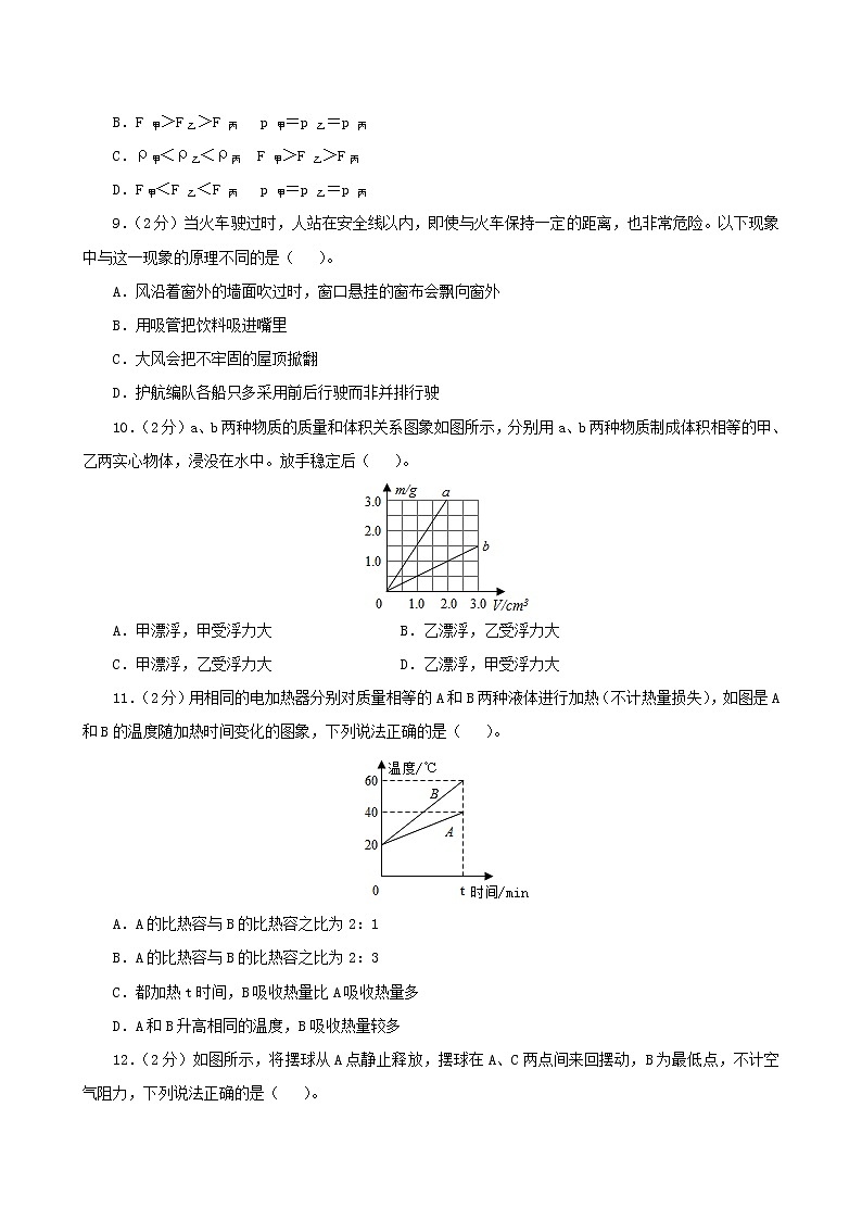 2021年江苏省常州市中考物理模拟试卷（二）（解析版及原卷版）03