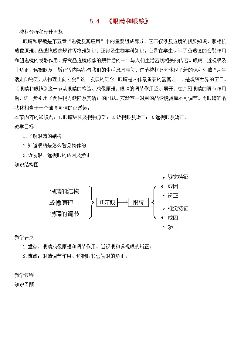 5.4眼睛和眼镜 课件+教案+练习01
