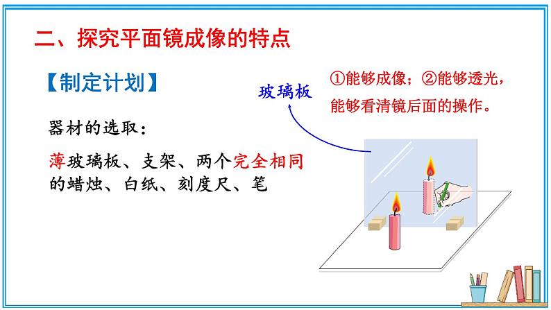 北师大版八年级上册物理5.3《学生实验：探究——平面镜成像的特点》课件07