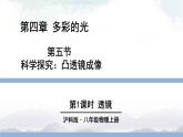 沪科版物理八年级上册4.5《科学探究：凸透镜成像》第1课时 课件+素材