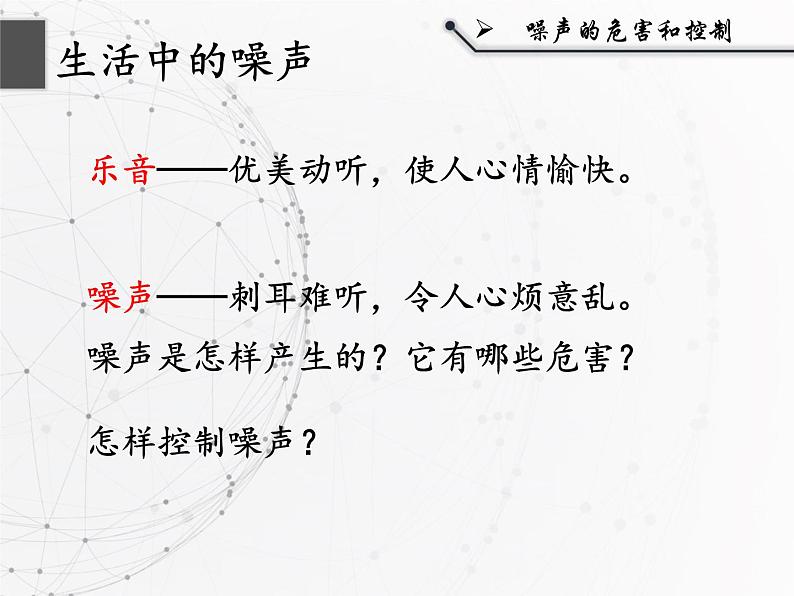 人教版物理八年级上册《噪声的危害和控制》课件第3页