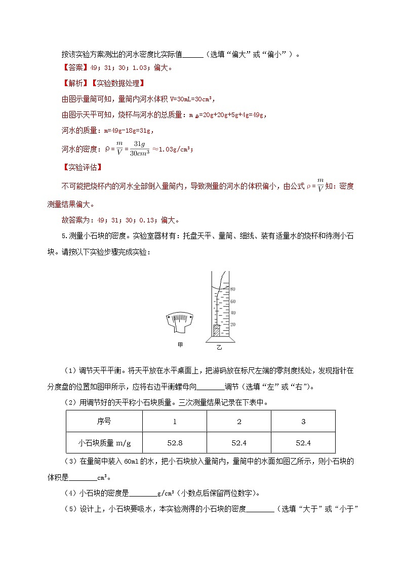 第三节  学生实验-探究：物质的密度-八年级物理课件+练习（北师大版）03
