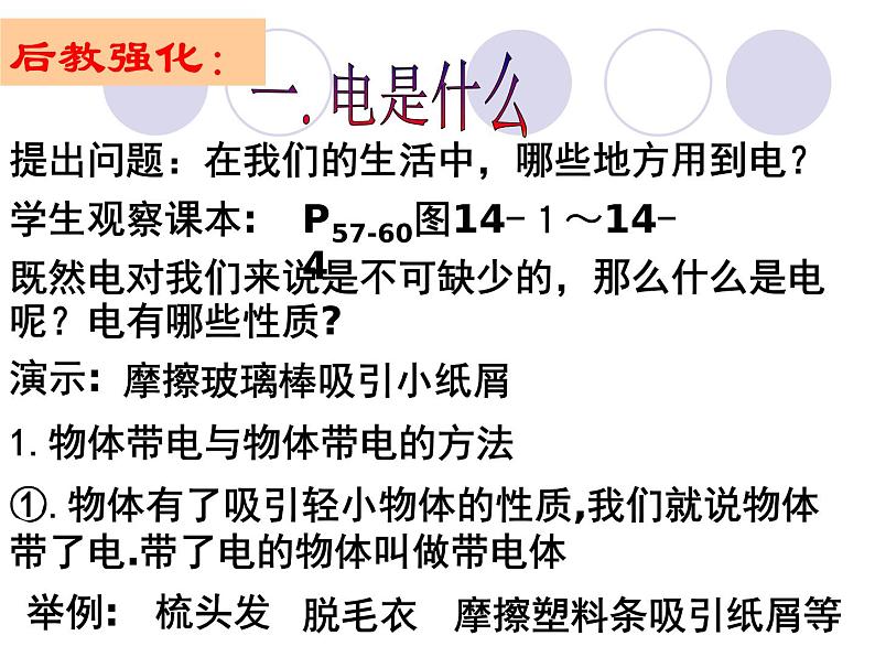 沪科版九年级物理全一册教学课件：14.1 电是什么07