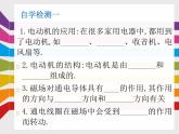 沪科版九年级物理全一册教学课件：17.3 电动机为什么会转动