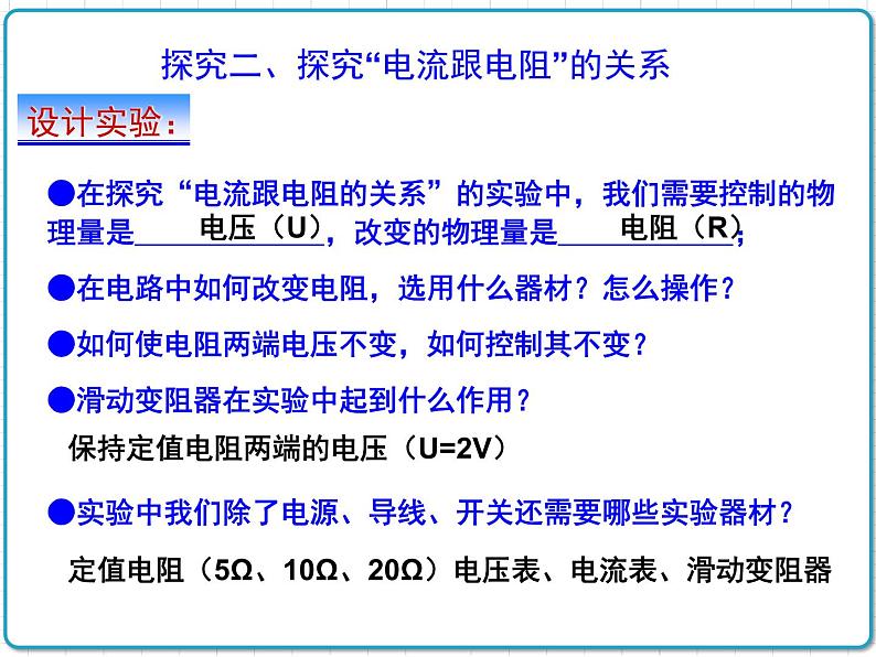 2021年初中物理人教版九年级全一册 第十七章 17.1 电流与电压和电阻的关系 课件第7页