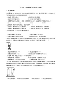 2020-2021年广东省东莞市九年级上学期物理第一次月考试卷附答案