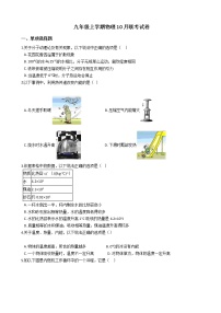 2020-2021年辽宁省葫芦岛九年级上学期物理10月联考试卷附答案