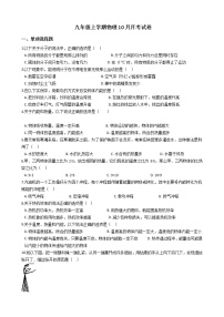 2020-2021年山东省菏泽市九年级上学期物理10月月考试卷附答案