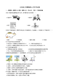 2020-2021年江苏省盐城市九年级上学期物理12月月考试卷附答案