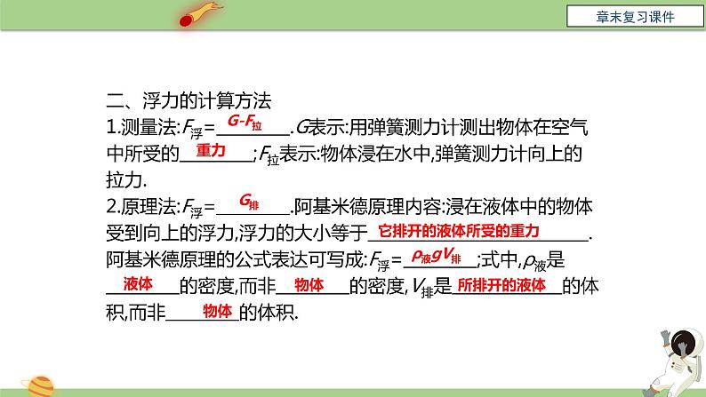 八年级物理下册 第十章 《浮力》章末复习 课件 人教版05