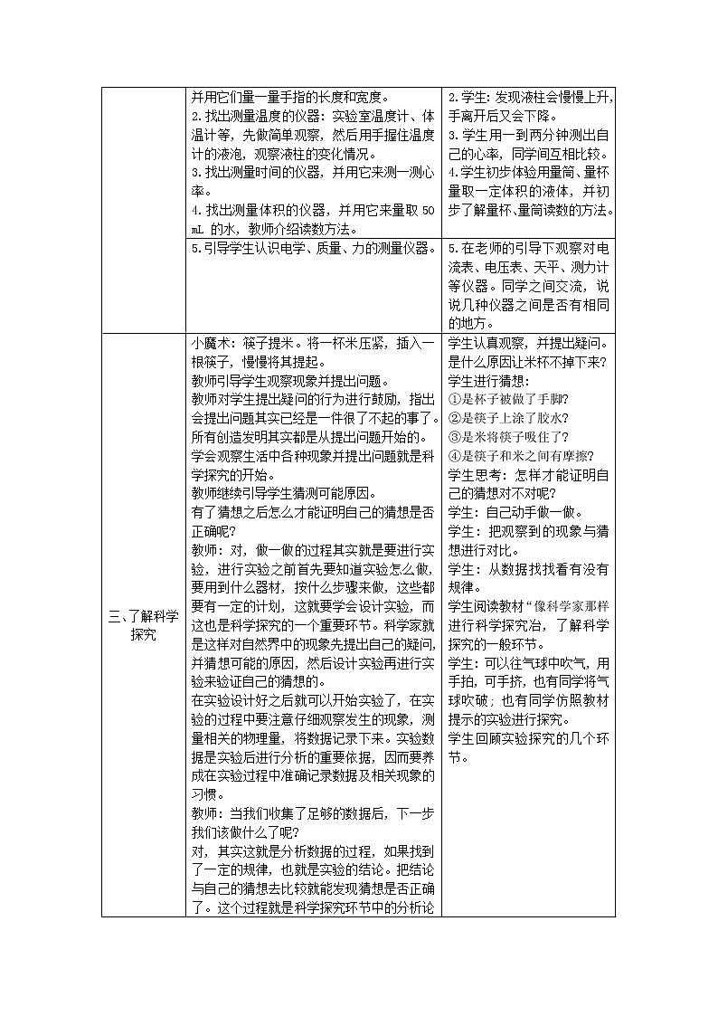 2020_2021学年八年级物理上册1.1走进实验室：学习科学探究教学设计新版教科版第2页