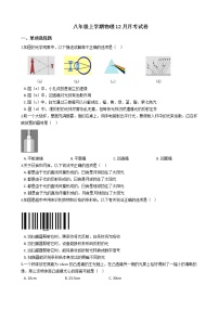 2020-2021年安徽省合肥市八年级上学期物理12月月考试卷 (1)附答案