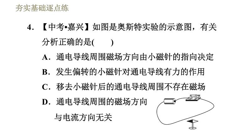 沪粤版九年级下册物理习题课件 第16章 16.2奥斯特的发现07
