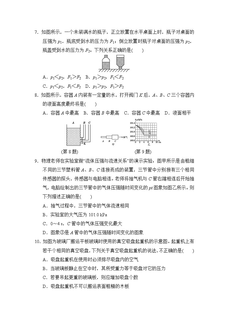 人教版八年级下册物理 第九章达标测试卷第2页