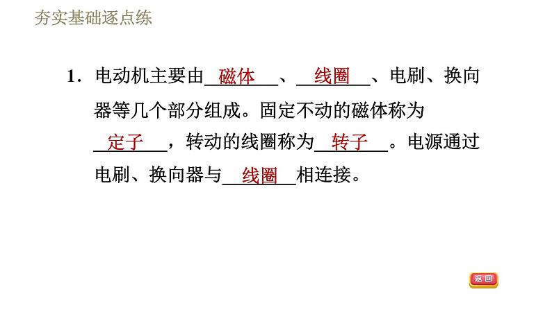 沪粤版九年级下册物理习题课件 第17章 17.1关于电动机转动的猜想04