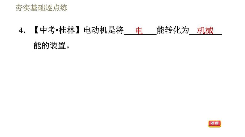 沪粤版九年级下册物理习题课件 第17章 17.1关于电动机转动的猜想07