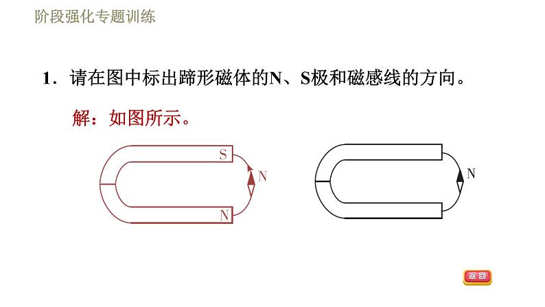 北师版九年级下册物理习题课件 第14章 阶段强化专题训练（十一）     专训1    电磁作图第3页