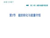 滬粵版九年級下冊物理習題課件 第20章 20.3　能的轉(zhuǎn)化與能量守恒