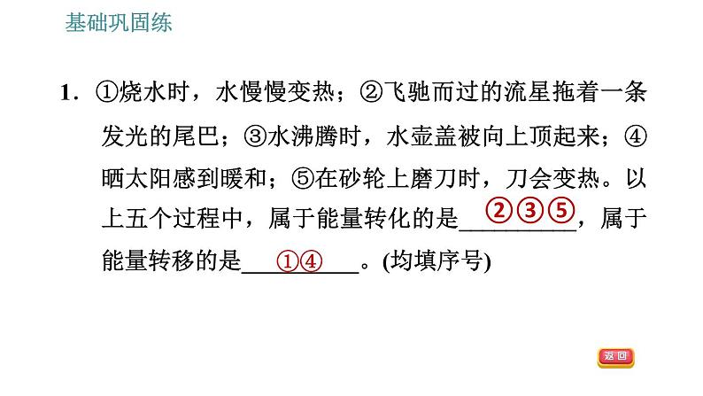 沪粤版九年级下册物理习题课件 第20章 20.3　能的转化与能量守恒第4页