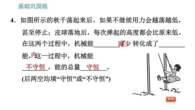 沪粤版九年级下册物理习题课件 第20章 20.3　能的转化与能量守恒第7页