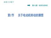 沪粤版九年级下册物理习题课件 第17章 17.1    关于电动机转动的猜想