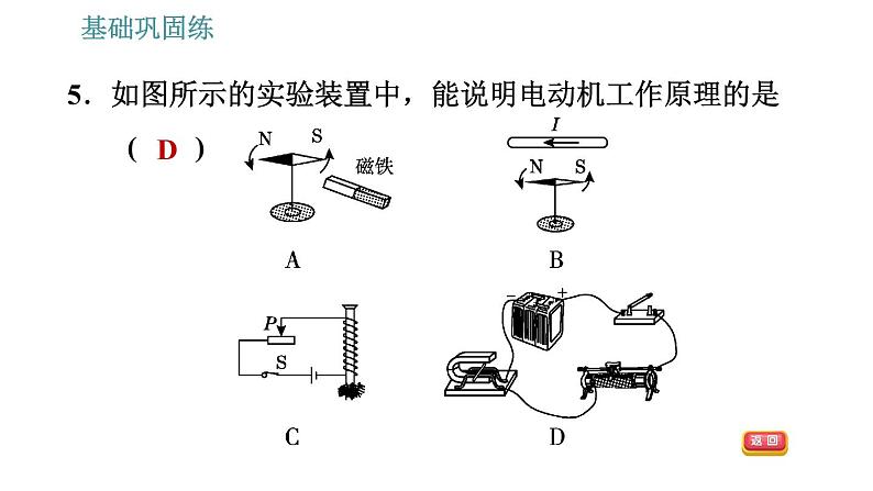 沪科版九年级下册物理习题课件 第17章 17.3   科学探究：电动机为什么会转动第8页