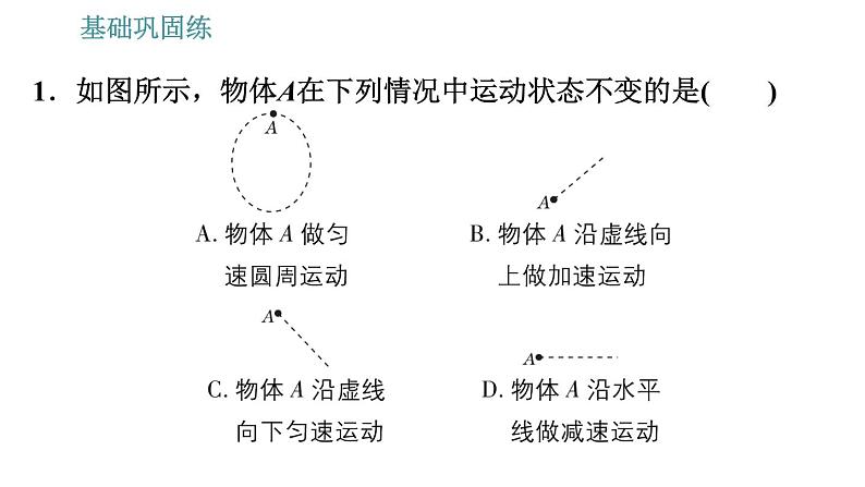 沪粤版八年级下册物理课件 第7章 7.4.2   物体在非平衡力作用下怎么运动第7页