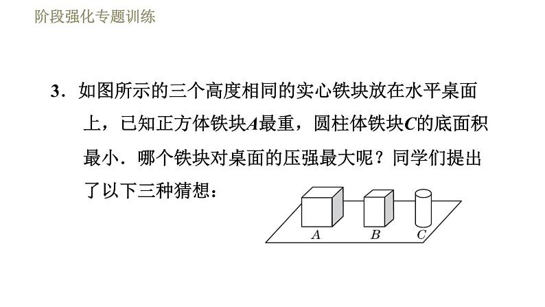 苏科版八年级下册物理课件 第10章 阶段强化专题训练（八）  专训1  实验探究专题第8页