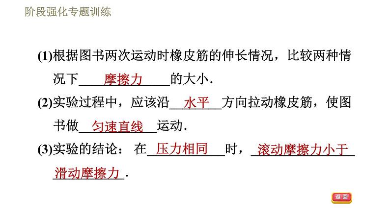 苏科版八年级下册物理课件 第8章 阶段强化专题训练（五）  专训  探究影响摩擦力的因素04